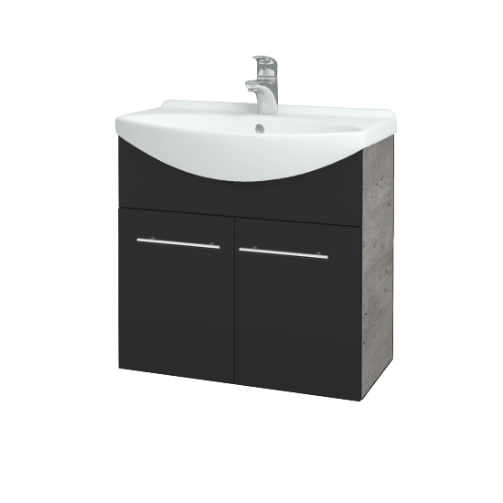 Dvojdverová umývadlová TAKE IT SZD2 65  - D01 Betón - Úchytka T02 - N03 Graphite