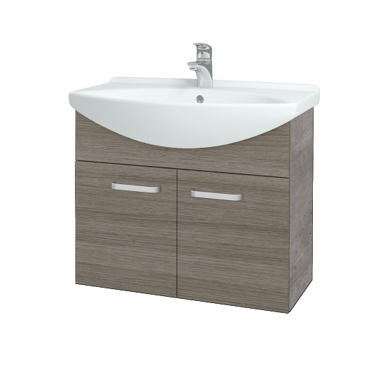 Umývadlová skriňa TAKE IT SZD2 75  - D01 Betón - Úchytka T01 - D03 Cafe