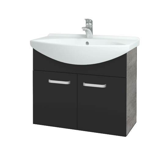 Umývadlová skriňa TAKE IT SZD2 75  - D01 Betón - Úchytka T01 - N03 Graphite