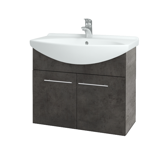 Umývadlová skriňa TAKE IT SZD2 75  - D01 Betón - Úchytka T02 - D16 Tmavý betón