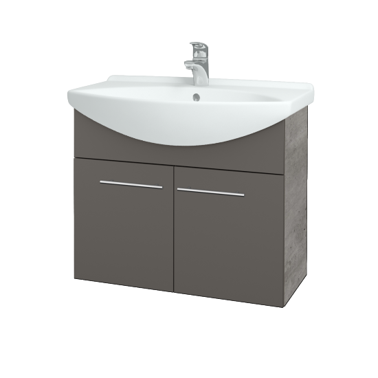 Umývadlová skriňa TAKE IT SZD2 75  - D01 Betón - Úchytka T02 - N06 Lava