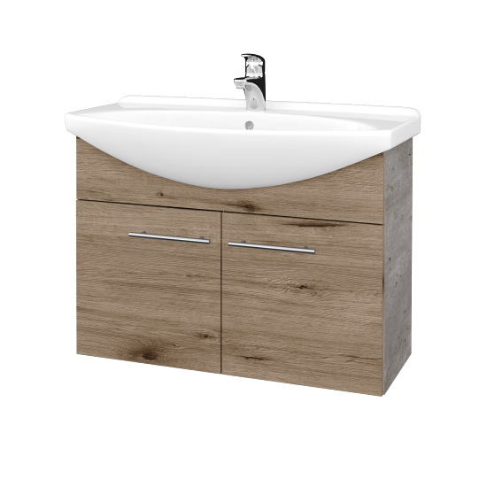 Umývadlová skriňa TAKE IT SZD2 85  - D01 Betón - Úchytka T02 - D23 Herkules