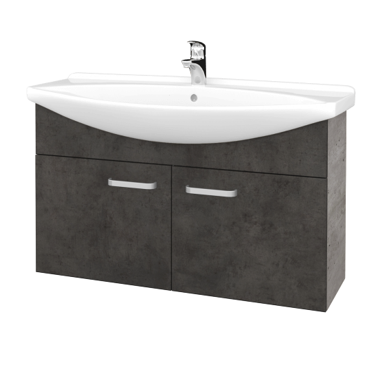 Umývadlová skriňa TAKE IT SZD2 105  - D01 Betón - Úchytka T01 - D16 Tmavý betón
