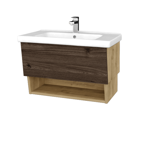 Umývadlová skrinka INVENCE SZZO 80 (umývadlo Harmonia)  - D09 Arlington - D25 Teak