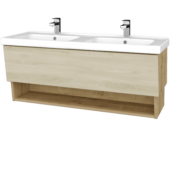 Umývadlová skrinka INVENCE SZZO 125 (dvojumývadlo Harmonia)  - D09 Arlington - D24 Ohio