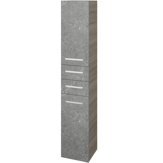 Vysoká skriňa DOS SVD2Z2 35  - D03 Cafe - Úchytka T01 - D20 Galaxy - Levé