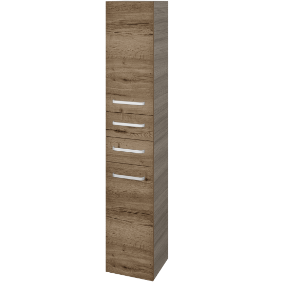 Vysoká skriňa DOS SVD2Z2 35  - D03 Cafe - Úchytka T01 - D21 Tobacco - Levé