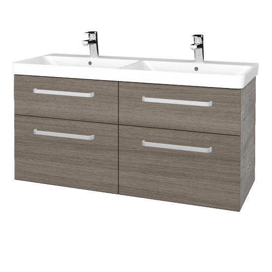 Umývadlová skrinka Q MAX SZZ4 120  - D01 Betón - Úchytka T01 - D03 Cafe