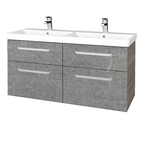 Umývadlová skrinka Q MAX SZZ4 120  - D03 Cafe - Úchytka T01 - D20 Galaxy