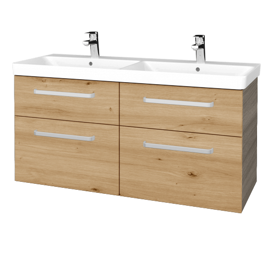 Umývadlová skrinka Q MAX SZZ4 120  - D03 Cafe - Úchytka T01 - D22 Karamel