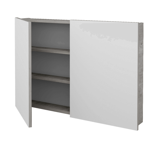 Dvojdverová zrkadlová skrinka Q GA2 100  - D27 Cognac