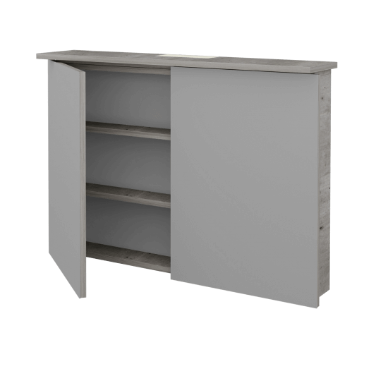 Dvojdverová zrkadlová skrinka SANI GA2O 100  - D27 Cognac