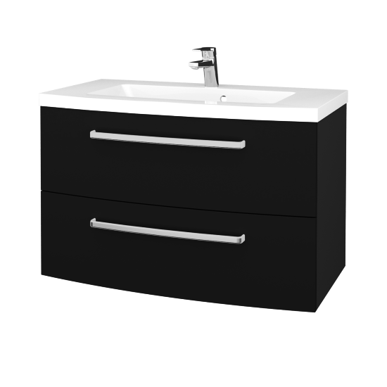 Umývadlová skrinka BRIO SZZ2 90  - L03 Antracit vysoký lesk - M17 Čierna mat
