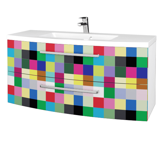 Umývadlová skrinka BRIO SZZ2 120  - L01 Biela vysoký lesk - IND Individual