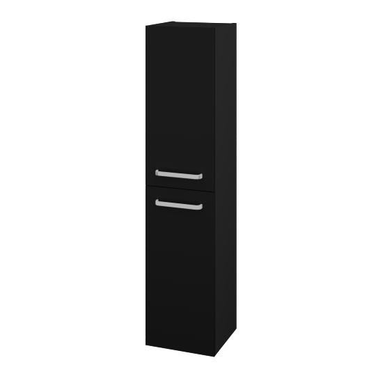 Vysoká skriňa BRIO SVD2 35  - L03 Antracit vysoký lesk - L17 Čierná vysoký lesk - Levé