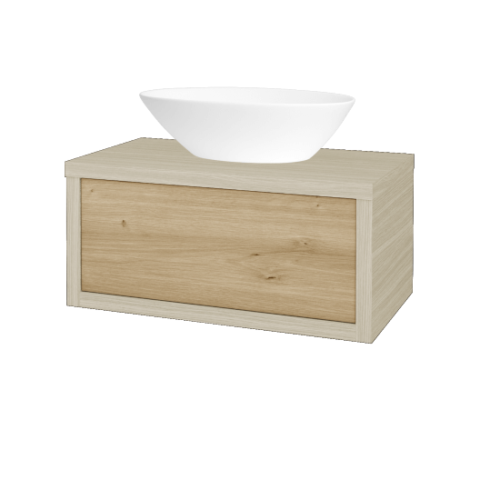 Umývadlová skriňa STORM SZZ 80 (umývadlo Triumph)  - D04 Dub - D22 Karamel