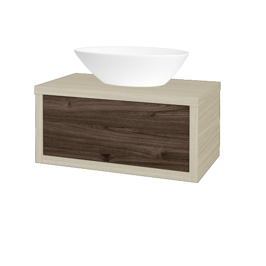 Umývadlová skriňa STORM SZZ 80 (umývadlo Triumph)  - D04 Dub - D25 Teak