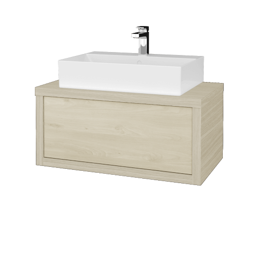 Umývadlová skriňa STORM SZZ 80 (umývadlo Kube)  - D04 Dub - D24 Ohio