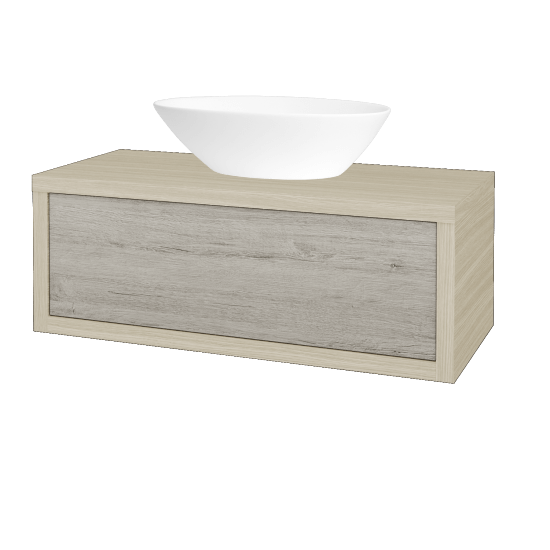 Kúpeľňová skriňa STORM SZZ 100 (umývadlo Triumph)  - D04 Dub - D05 Oregon