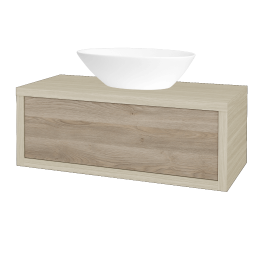Kúpeľňová skriňa STORM SZZ 100 (umývadlo Triumph)  - D04 Dub - D17 Colorado