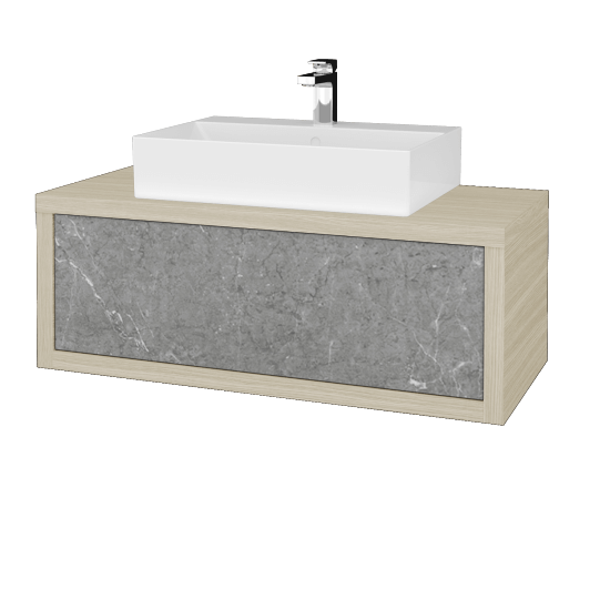 Umývadlová skriňa STORM SZZ 100 (umývadlo Kube)  - D04 Dub - D20 Galaxy