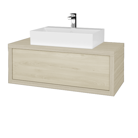 Umývadlová skriňa STORM SZZ 100 (umývadlo Kube)  - D04 Dub - D24 Ohio