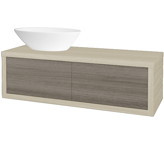 Umývadlová skriňa STORM SZZ2 120 (umývadlo Triumph)  - D04 Dub - D03 Cafe - Levé