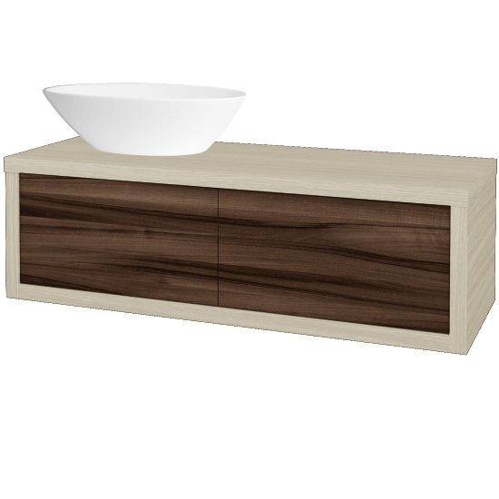 Umývadlová skriňa STORM SZZ2 120 (umývadlo Triumph)  - D04 Dub - D06 Orech - Levé