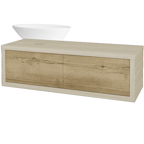 Umývadlová skriňa STORM SZZ2 120 (umývadlo Triumph)  - D04 Dub - D26 Ontario - Levé