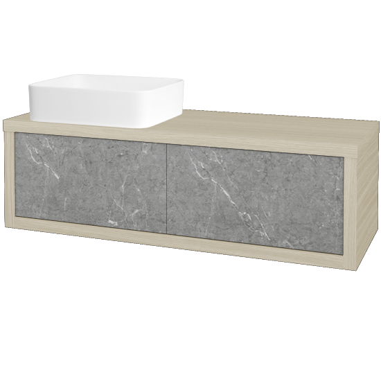 Umývadlová skriňa STORM SZZ2 120 (umývadlo Joy)  - D04 Dub - D20 Galaxy - Levé