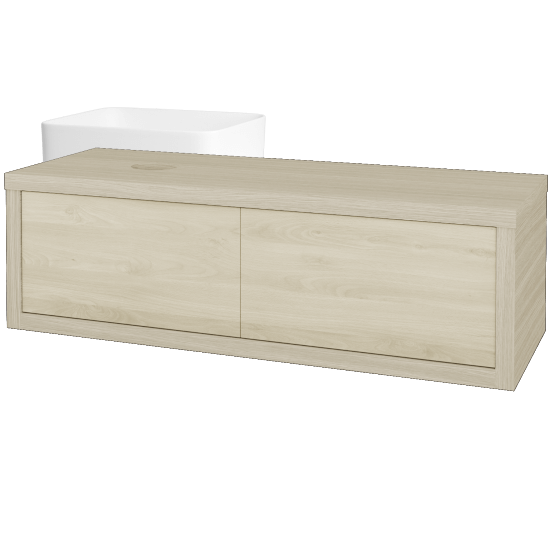 Umývadlová skriňa STORM SZZ2 120 (umývadlo Joy)  - D04 Dub - D24 Ohio - Levé