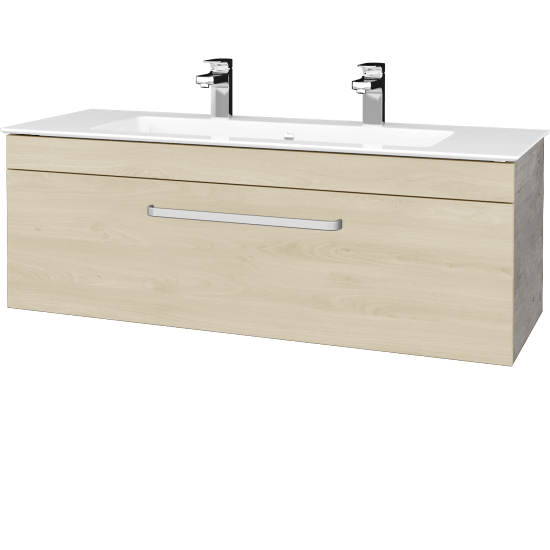 Kúpeľňová skrinka ASTON SZZ 120  - D01 Betón - Úchytka T01 - D24 Ohio