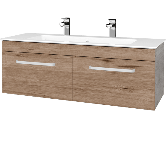 Umývadlová skrinka ASTON SZZ2 120  - D01 Betón - Úchytka T01 - D23 Herkules