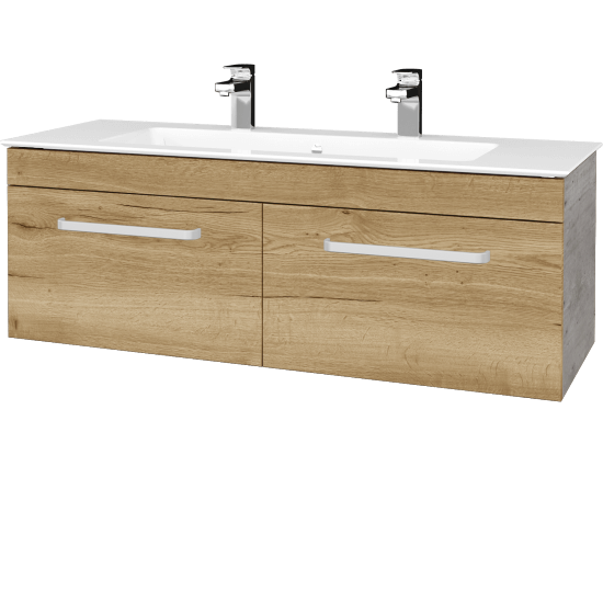 Umývadlová skrinka ASTON SZZ2 120  - D01 Betón - Úchytka T01 - D26 Ontario