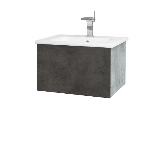 Kúpeľňová skrinka VARIANTE SZZ 60 (umývadlo Euphoria)  - D01 Betón - D16 Tmavý betón