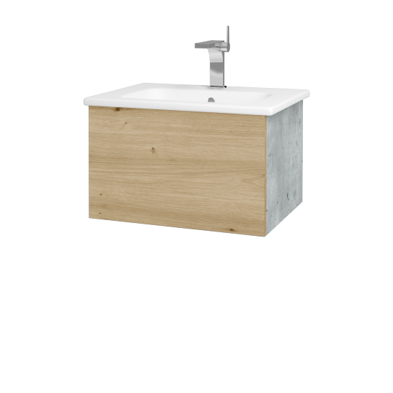 Umývadlová skrinka VARIANTE SZZ 60 (umývadlo Euphoria)  - D01 Betón - D22 Karamel