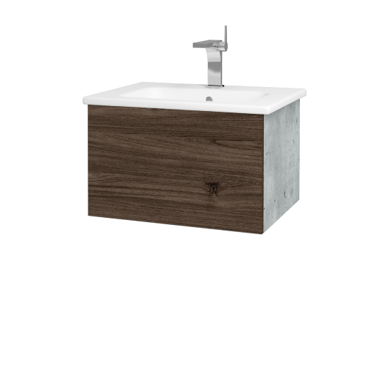 Umývadlová skrinka VARIANTE SZZ 60 (umývadlo Euphoria)  - D01 Betón - D25 Teak