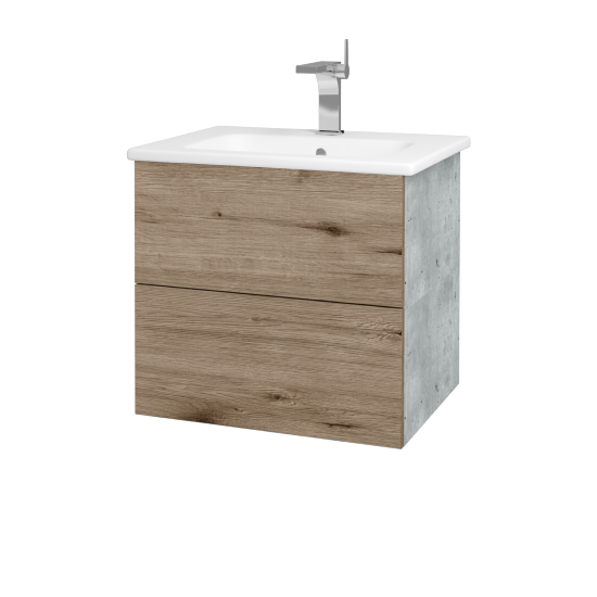 Umývadlová skrinka VARIANTE SZZ2 60 (umývadlo Euphoria)  - D01 Betón - D23 Herkules