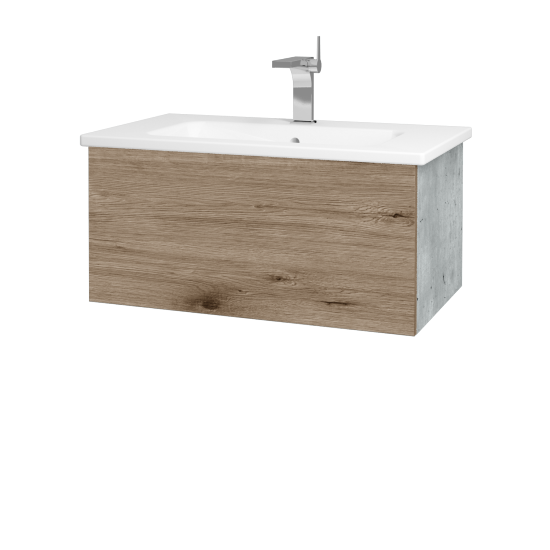 Umývadlová skrinka VARIANTE SZZ 80 (umývadlo Euphoria)  - D01 Betón - D23 Herkules