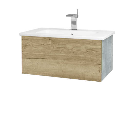 Umývadlová skrinka VARIANTE SZZ 80 (umývadlo Euphoria)  - D01 Betón - D26 Ontario