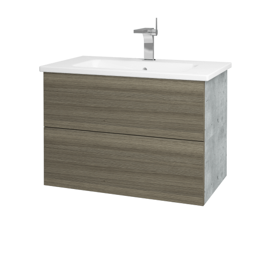 Umývadlová skrinka VARIANTE SZZ2 80 (umývadlo Euphoria)  - D01 Betón - D03 Cafe