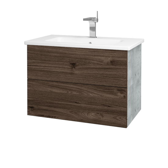 Umývadlová skrinka VARIANTE SZZ2 80 (umývadlo Euphoria)  - D01 Betón - D25 Teak