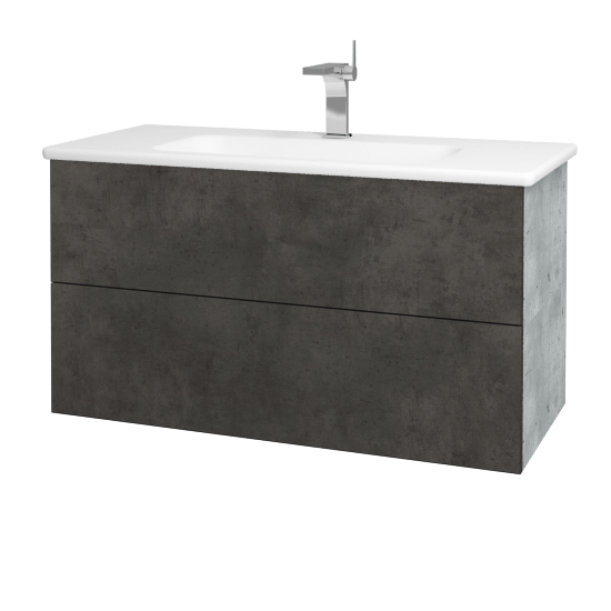 Umývadlová skrinka VARIANTE SZZ2 100 (umývadlo Euphoria)  - D01 Betón - D16 Tmavý betón