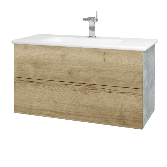 Umývadlová skrinka VARIANTE SZZ2 100 (umývadlo Euphoria)  - D01 Betón - D26 Ontario