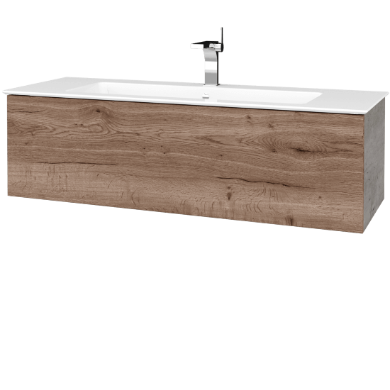 Umývadlová skrinka VARIANTE SZZ 120 (umývadlo Pura)  - D01 Betón - D21 Tobacco