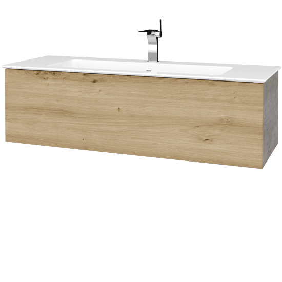 Umývadlová skrinka VARIANTE SZZ 120 (umývadlo Pura)  - D01 Betón - D22 Karamel