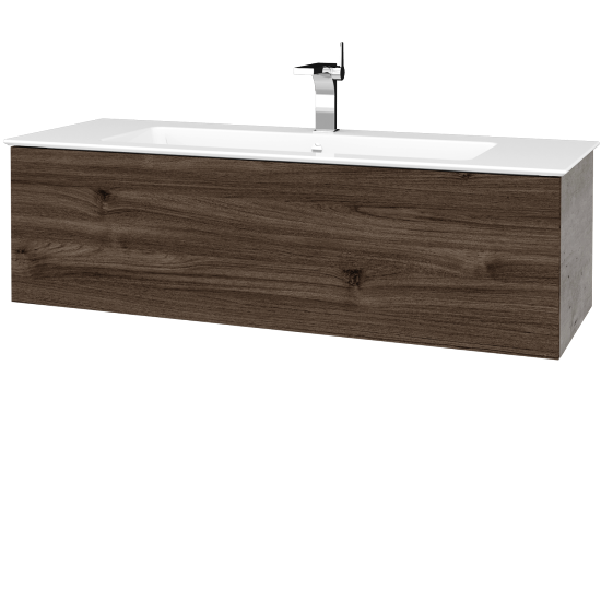 Umývadlová skrinka VARIANTE SZZ 120 (umývadlo Pura)  - D01 Betón - D25 Teak