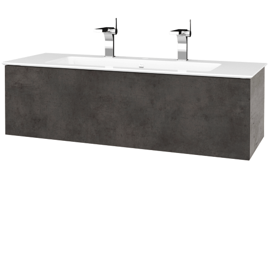 Umývadlová skrinka VARIANTE SZZ 120 (umývadlo Pura)  - D01 Betón - D16 Tmavý betón