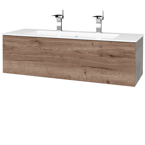 Umývadlová skrinka VARIANTE SZZ 120 (umývadlo Pura)  - D01 Betón - D21 Tobacco