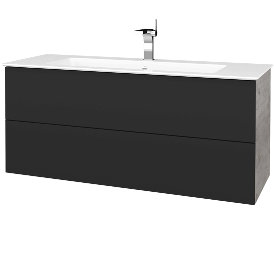 Umývadlová skrinka VARIANTE SZZ2 120 (umývadlo Pura)  - D01 Betón - N03 Graphite